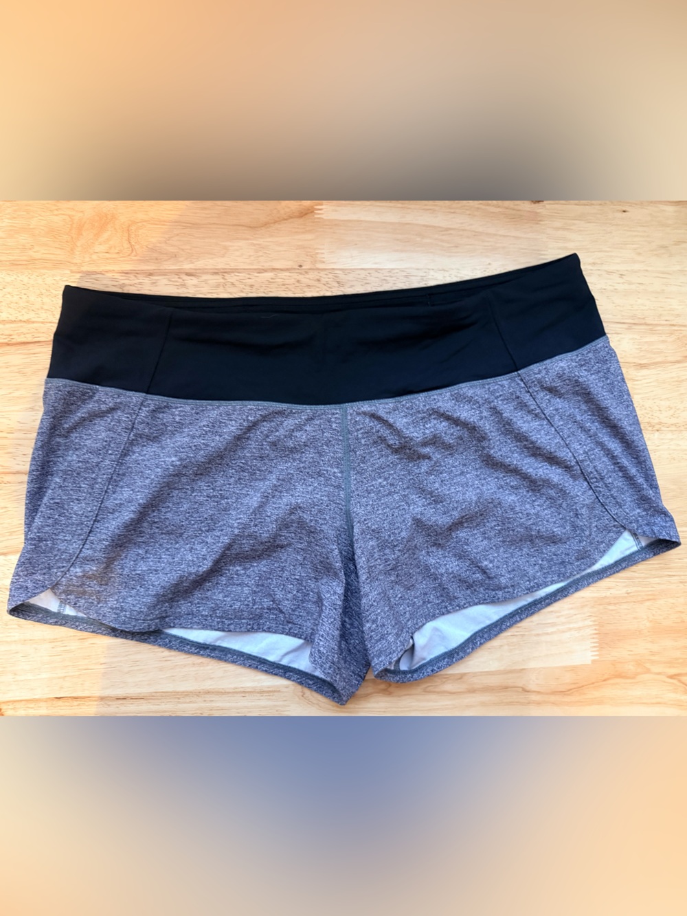 lululemon athletica Gray Shorts with Black Waistband
